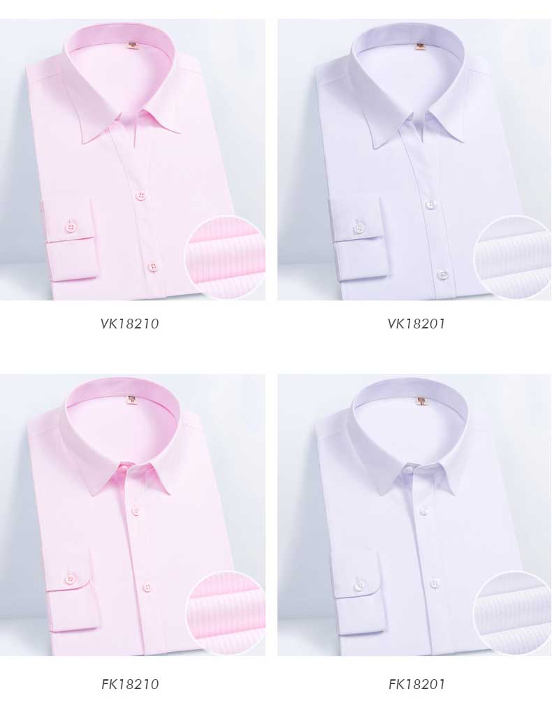 女士衬衫V领粉色紫色夏季定做MZN-VC30款 多款可选
