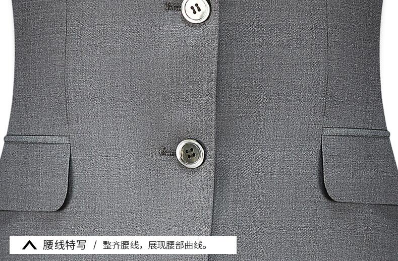 女士两粒扣工服定制纽扣细节图